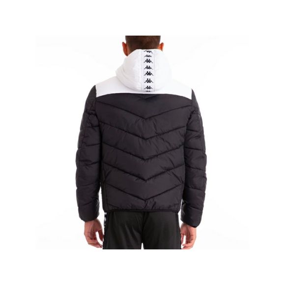 KAPPA Mens 222 Banda Amarit Black Color Block Zip Up Jacket L - Picture 2 of 3